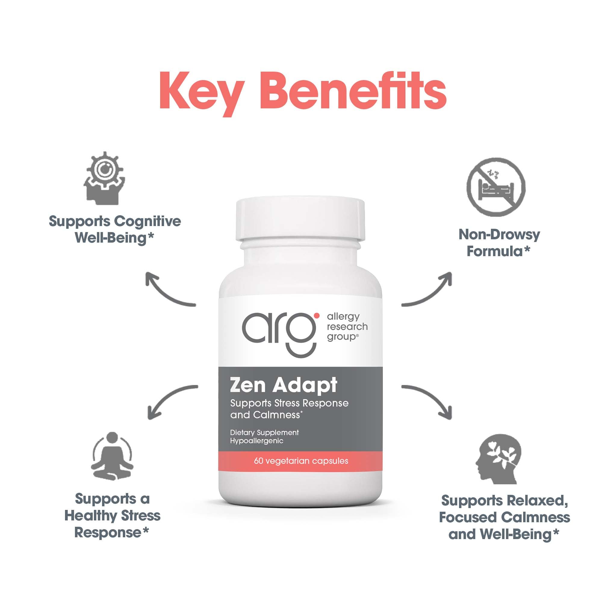 Allergy Research Group Zen Adapt Stress Support Supplement packaging