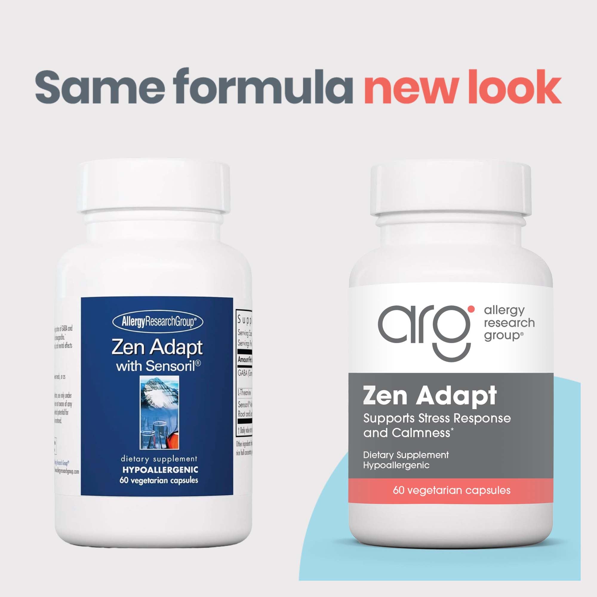 Allergy Research Group Zen Adapt Stress Support Supplement side view