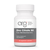 Allergy Research Group Zinc Citrate 50mg capsule bottle front view
