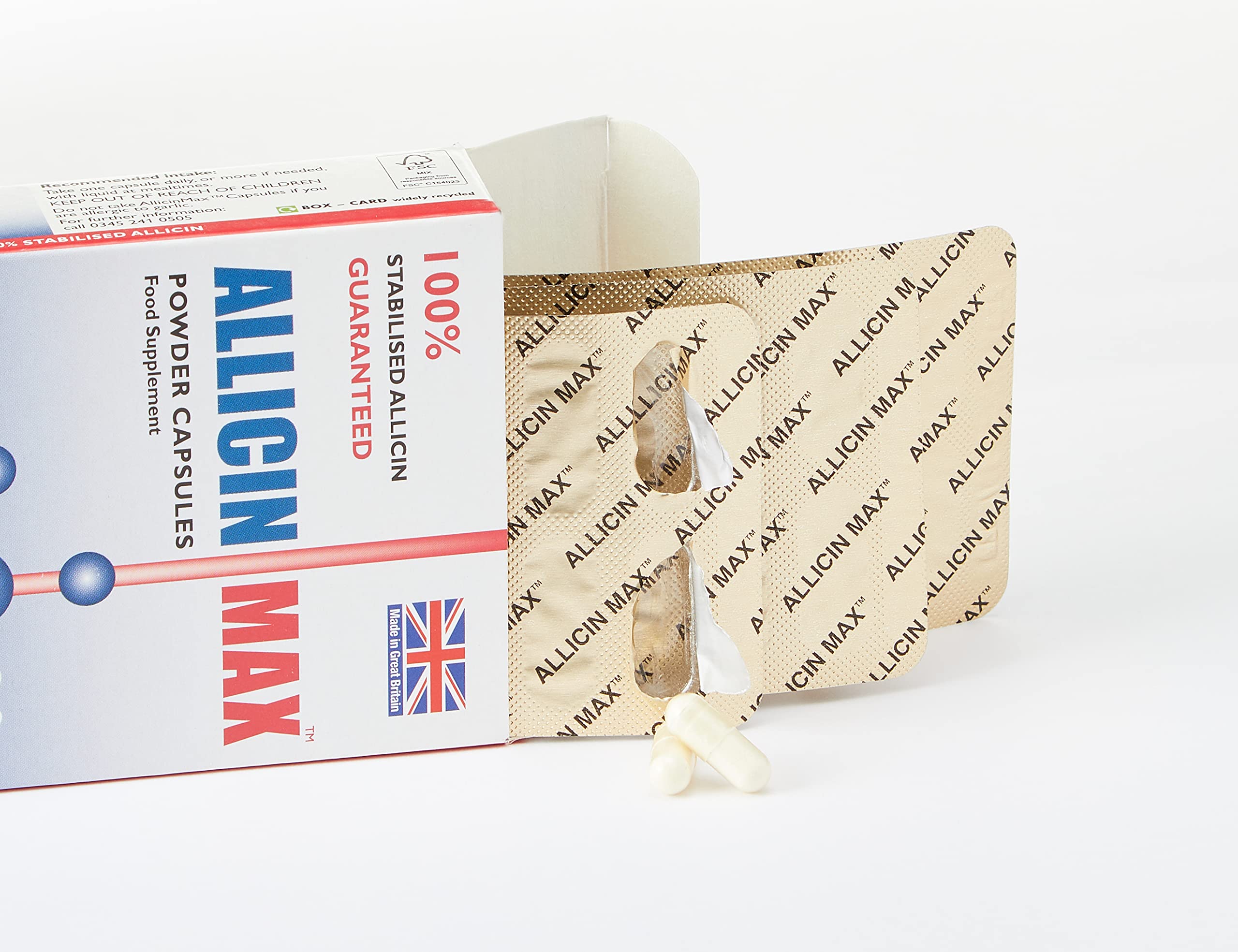 ALLICINMAX Allicin Max 30 Veg Capsules side view