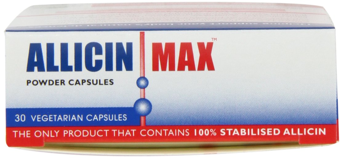 ALLICINMAX Allicin Max 30 Veg Capsules with a measuring spoon