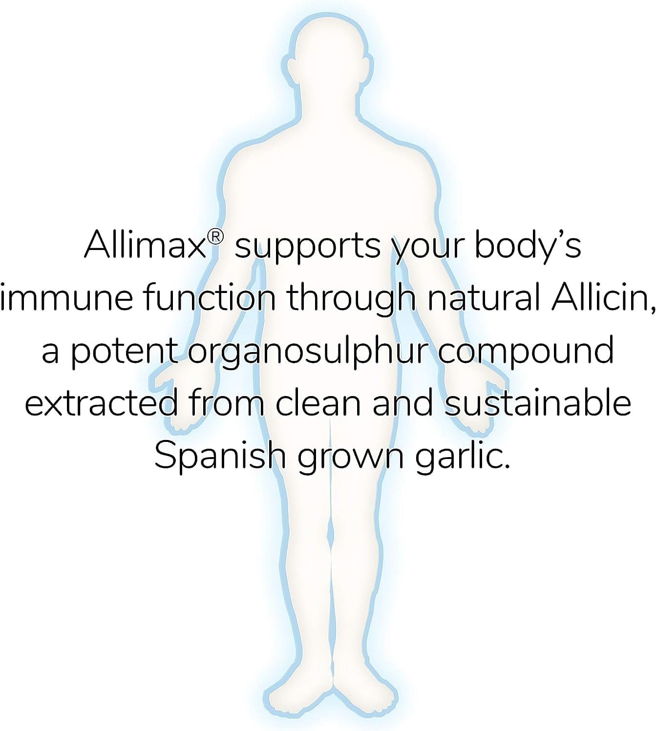 ALLIMAX Garlic Supplement back view