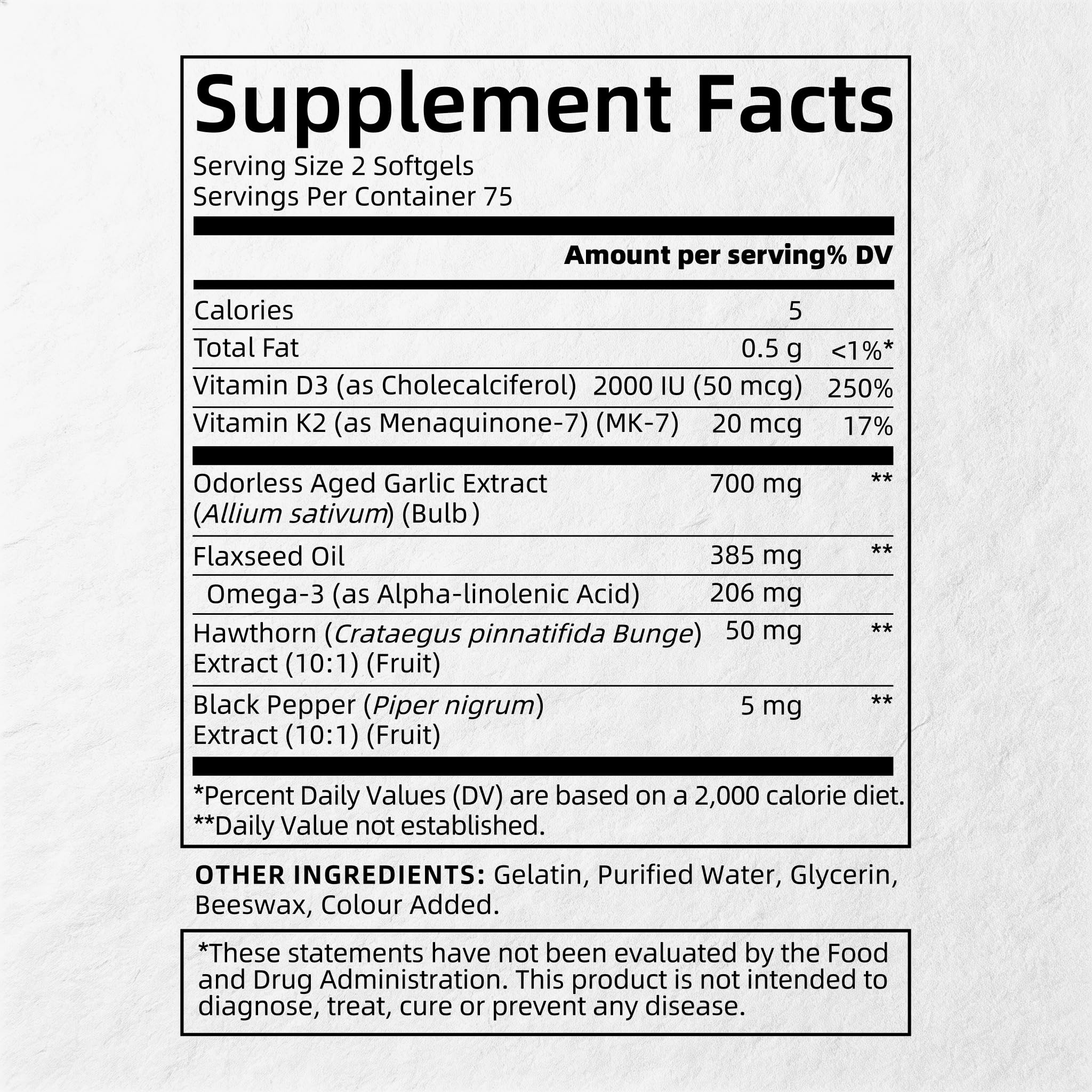 Alliwise Garlic Supplement softgel bottle and a measuring spoon