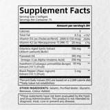 Alliwise Garlic Supplement softgel bottle and a measuring spoon