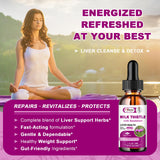 Alliwise Milk Thistle Liquid Supplement bottle side view