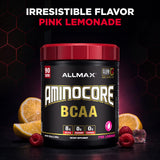 ALLMAX Aminocore BCAA 9:6:5 1134g mixing in a glass