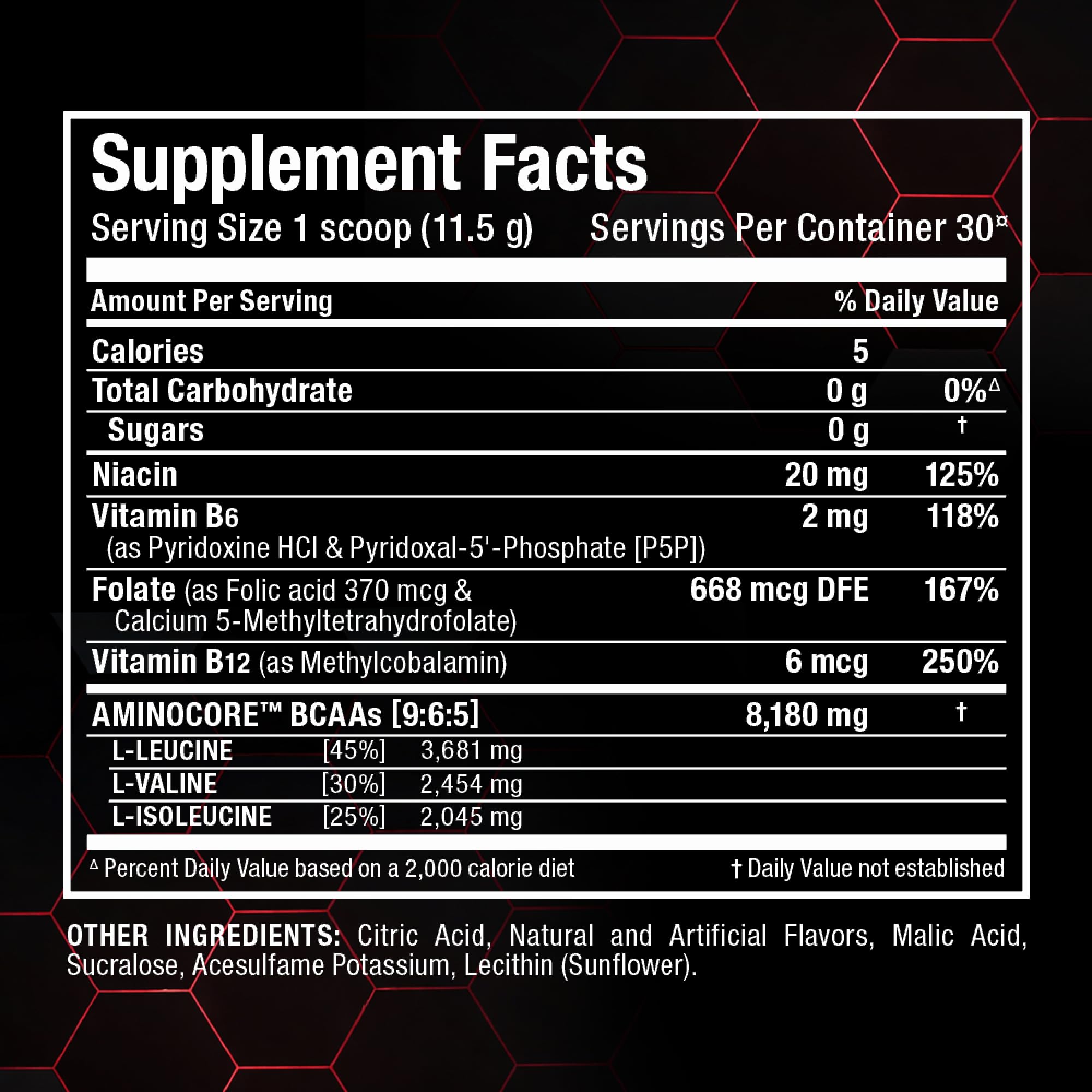 ALLMAX Aminocore BCAA 9:6:5 flavour options