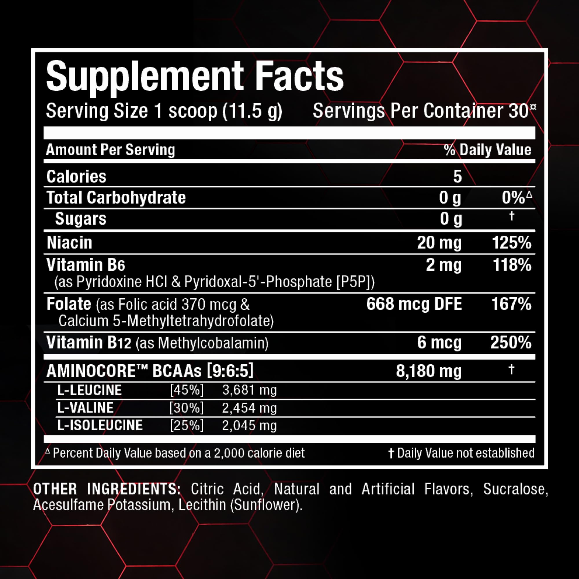 ALLMAX Aminocore BCAA 9:6:5 Powder lifestyle shot