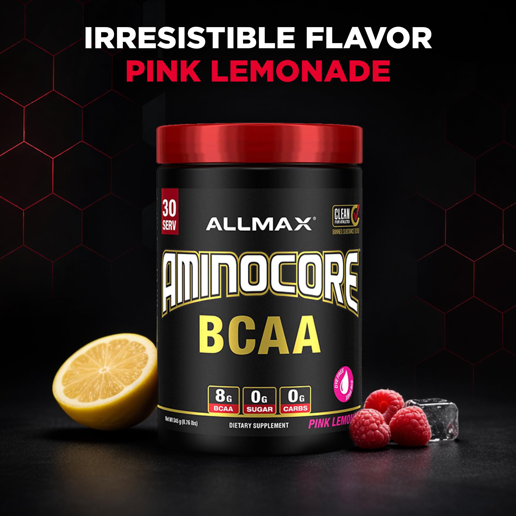 ALLMAX Aminocore BCAA 9:6:5 Powder side view