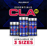 ALLMAX CLA Softgels 1000mg on a wooden table