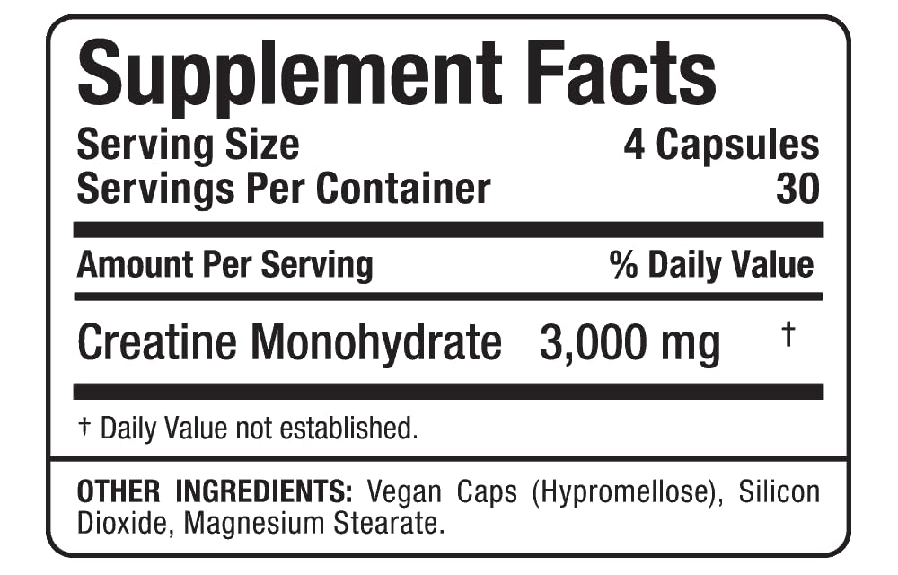 ALLMAX Creatine 3000 Monohydrate Capsules with measuring scoop