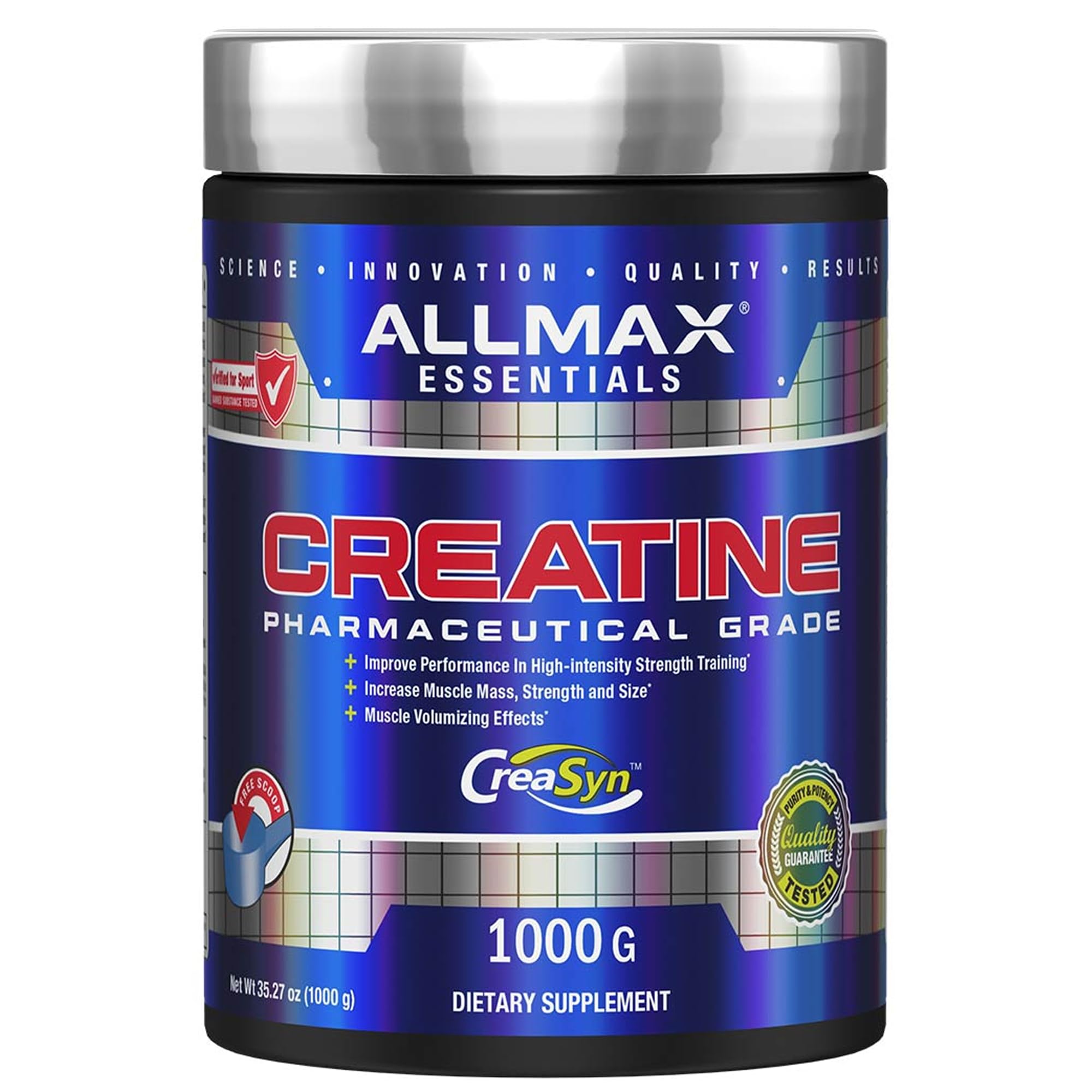 ALLMAX Creatine Monohydrate Powder 1000g front view
