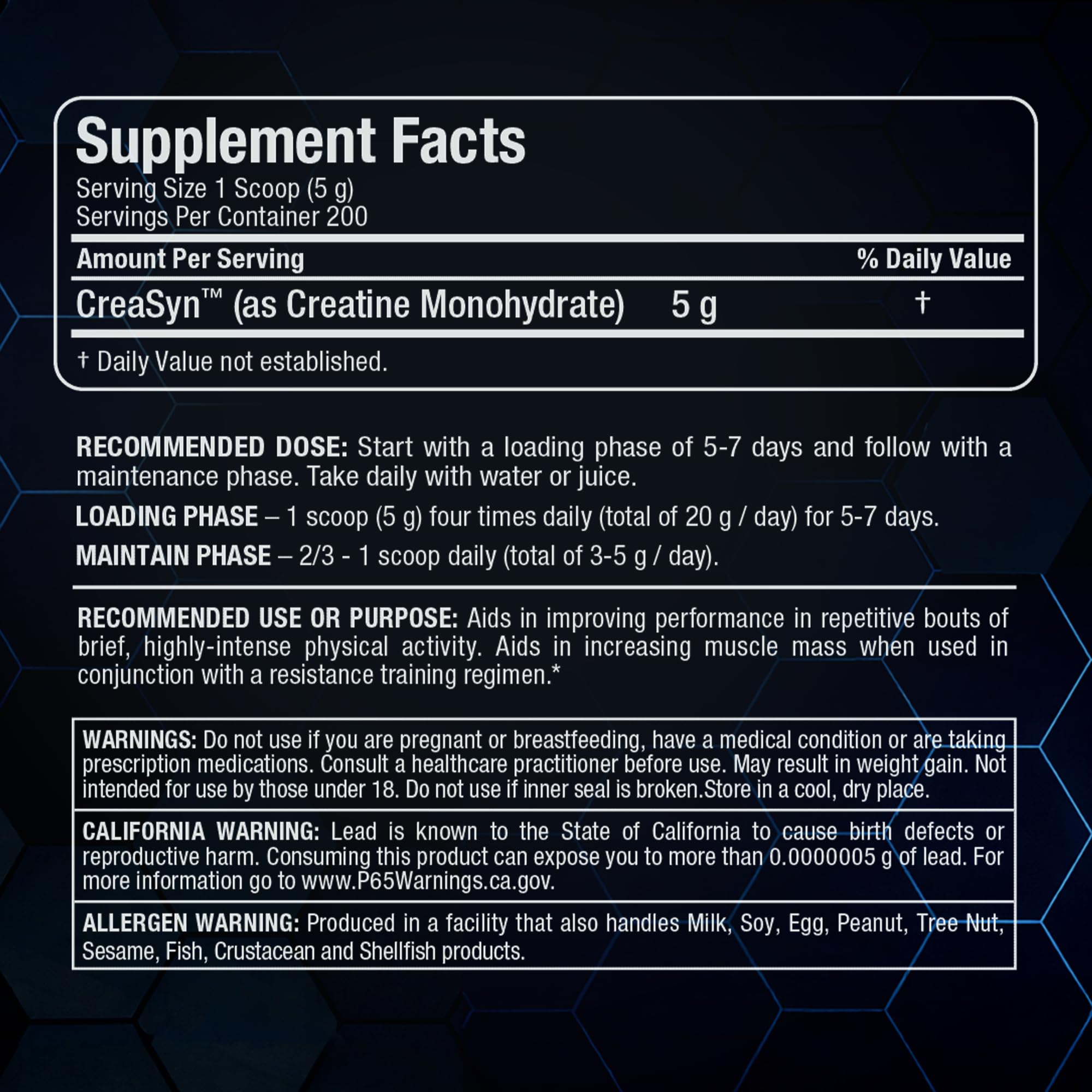 ALLMAX Creatine Monohydrate Powder 1000g packaging
