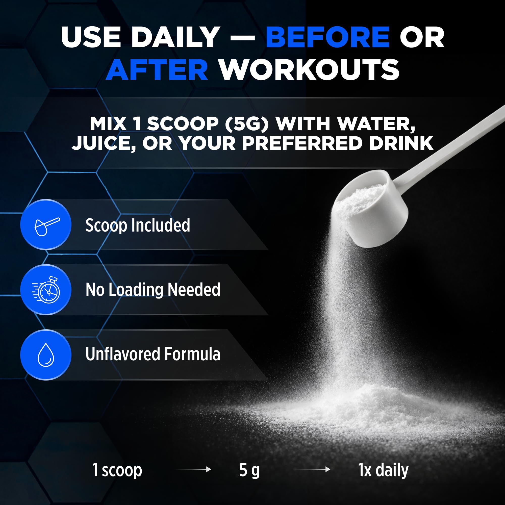 ALLMAX Creatine Monohydrate Powder in a shaker