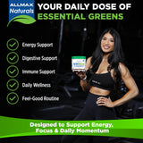 ALLMAX CytoGreens powder being mixed into a smoothie