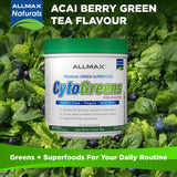 ALLMAX CytoGreens Superfood Powder 535g Acai Berry Green Tea lifestyle scene