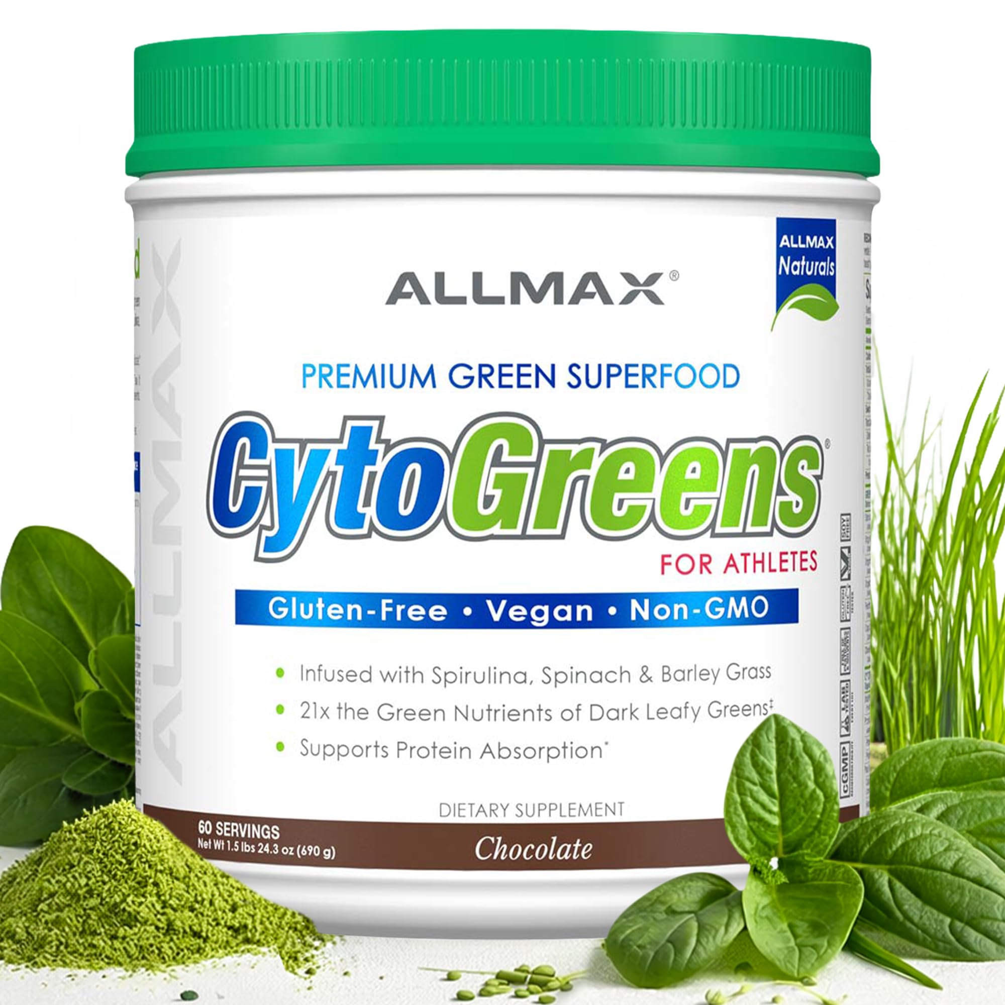 ALLMAX CytoGreens Superfood Powder 690g front view