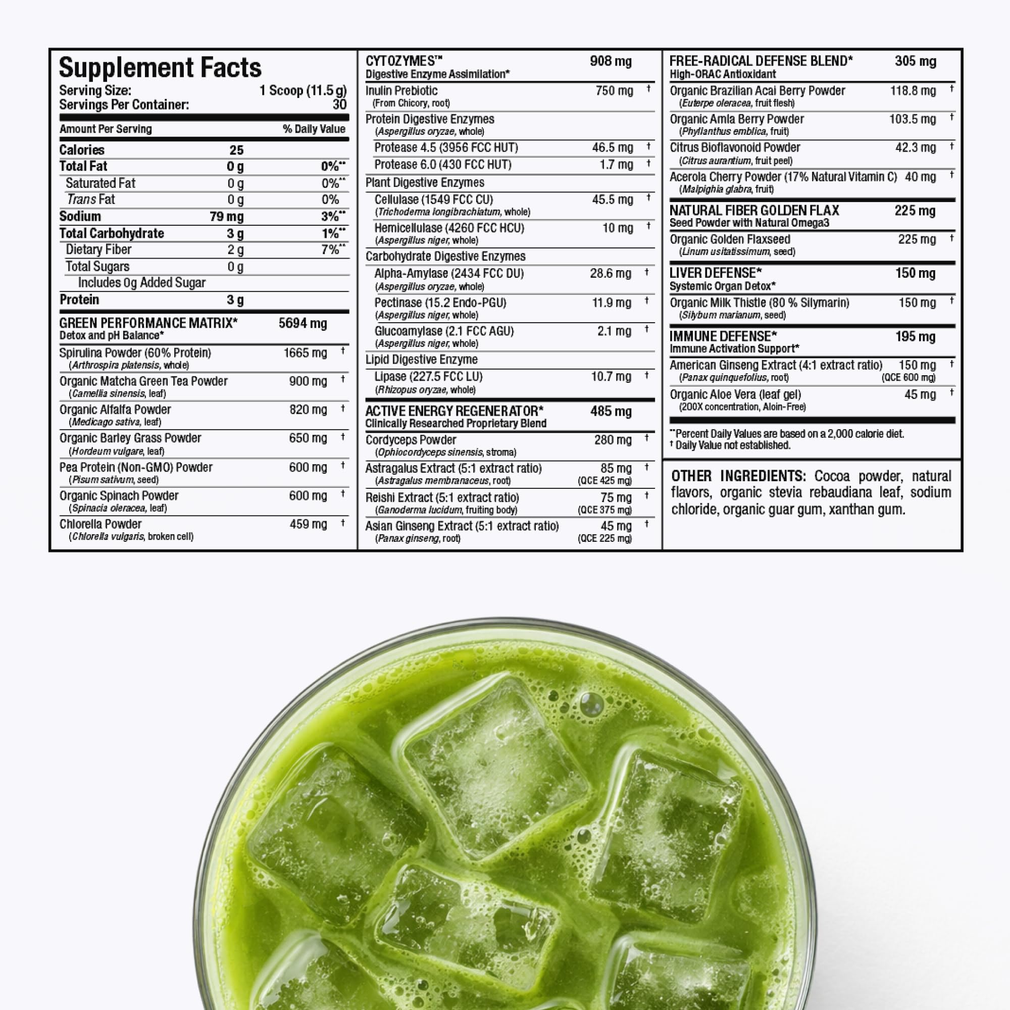 ALLMAX CytoGreens Superfood Powder 690g on a kitchen counter