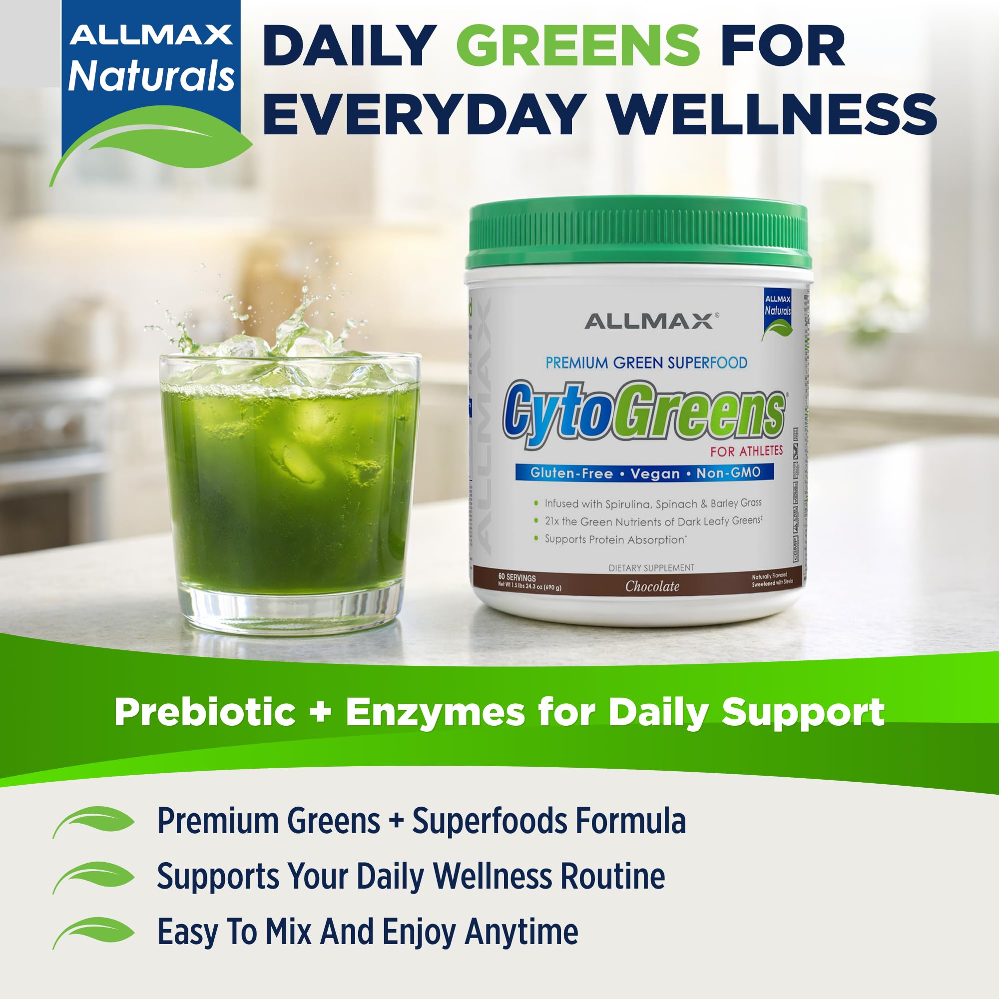 ALLMAX CytoGreens Superfood Powder 690g packaging