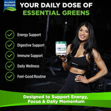 ALLMAX CytoGreens Superfood Powder mixed in a glass of water