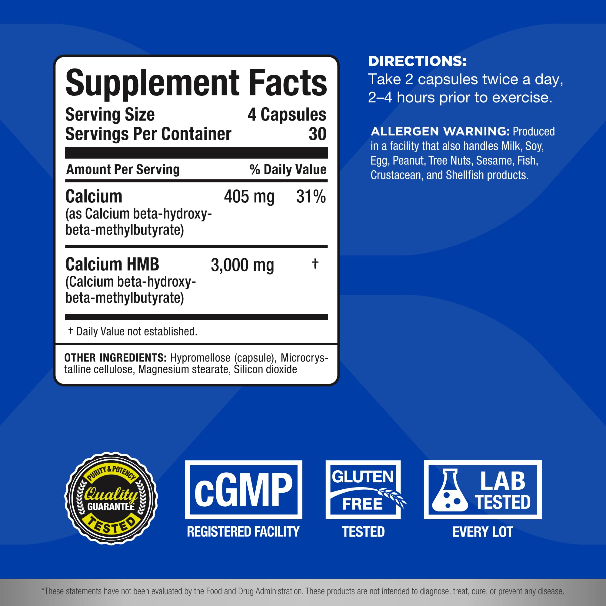 ALLMAX HMB Capsules side view with label