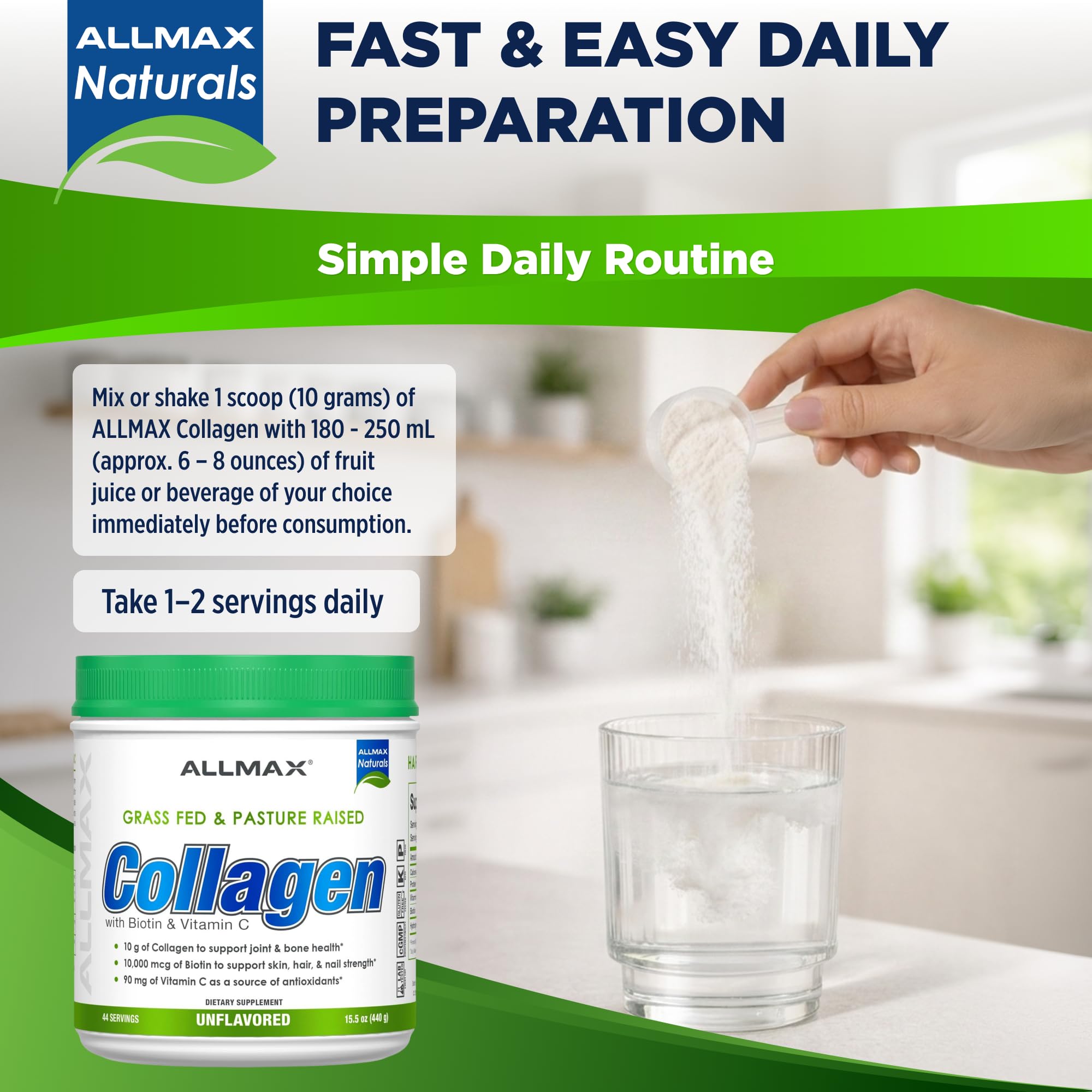 ALLMAX Hydrolyzed Collagen Powder 227g packaging