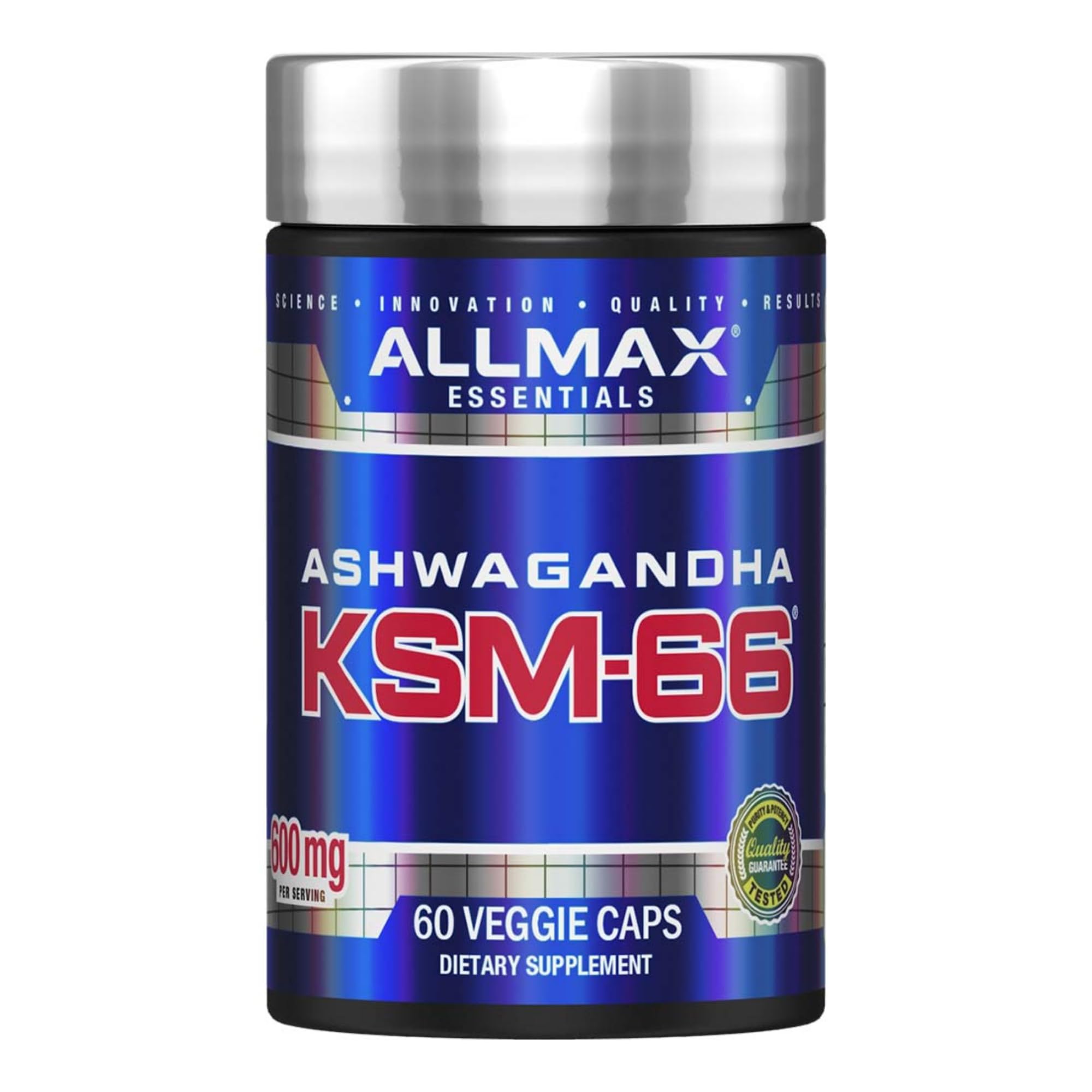 ALLMAX KSM-66 Ashwagandha 60 Capsules front view