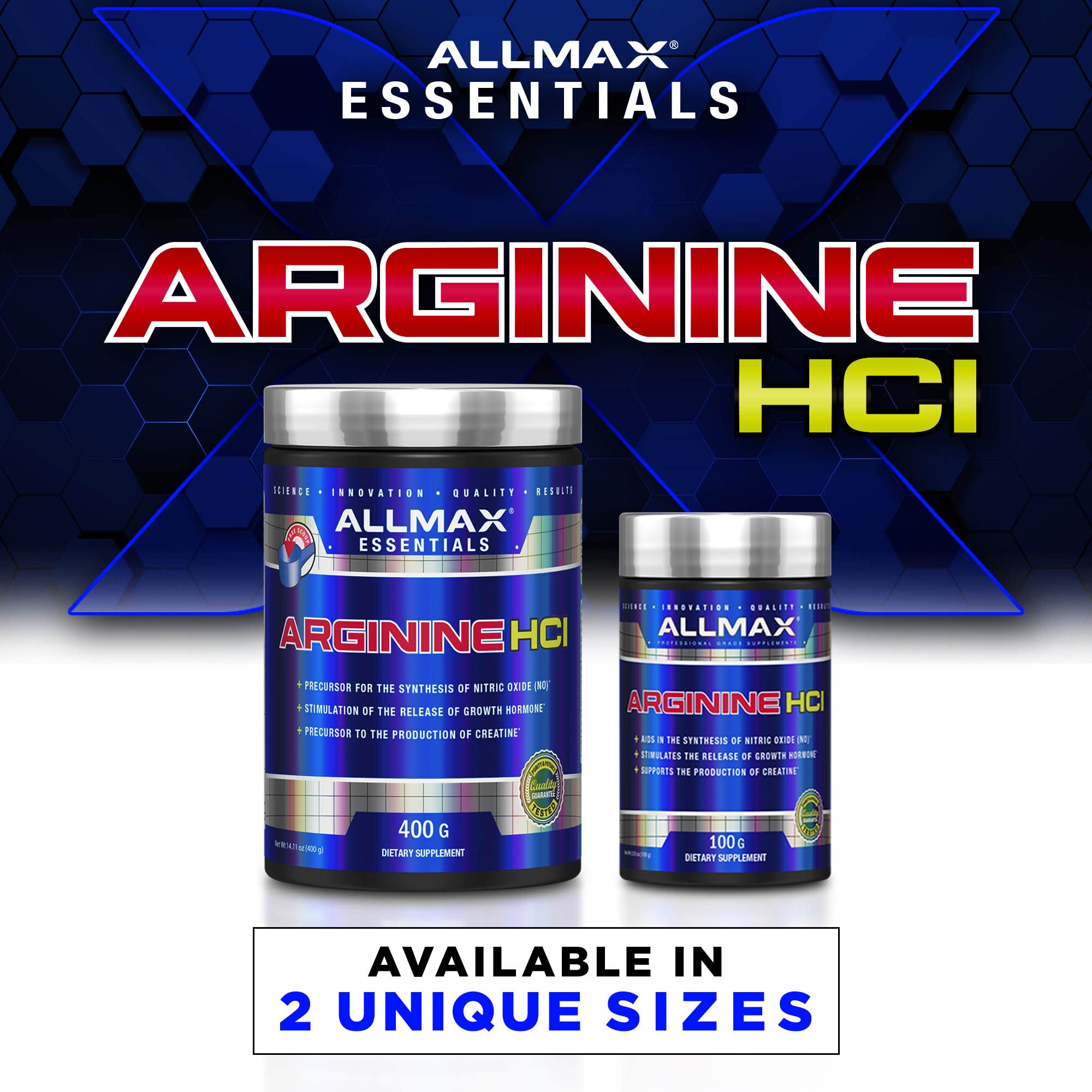ALLMAX L-Arginine Powder 300g close-up of powder texture