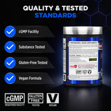 ALLMAX L-Glutamine Powder displayed with other supplements
