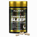 ALLMAX Lights Out Sleep Supplement 60 vegan capsules front view