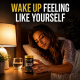 ALLMAX Lights Out Sleep Supplement vegan capsules on a table