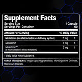 ALLMAX Melatonin 8HR Capsules with a glass of water