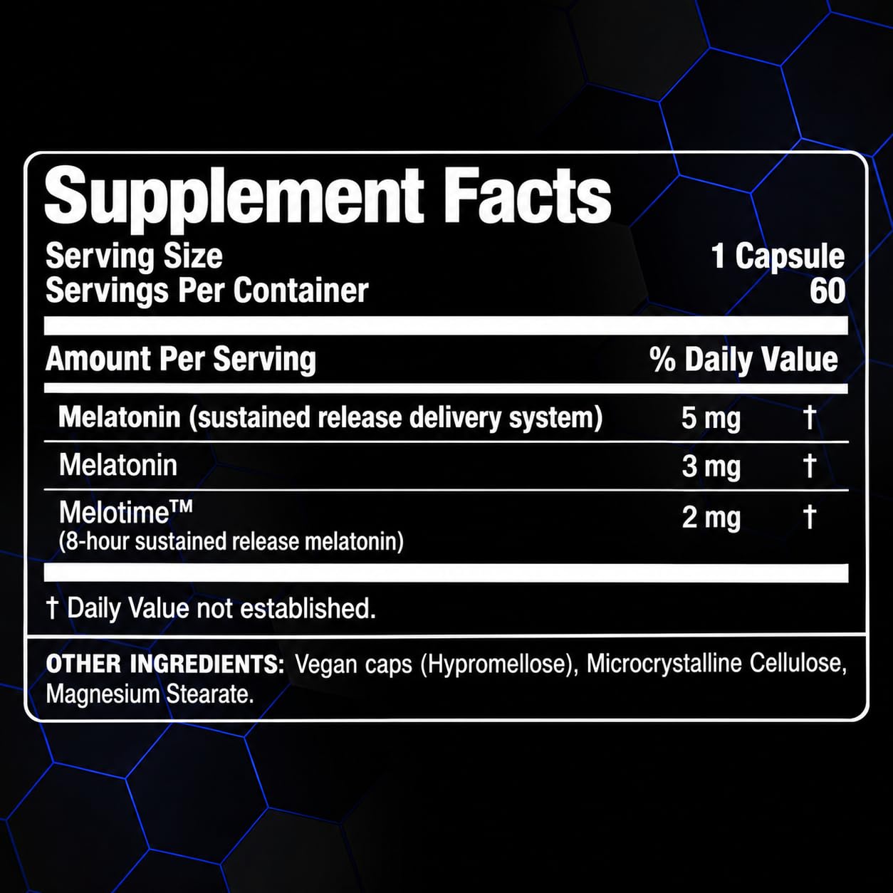 ALLMAX Melatonin 8HR Capsules with a glass of water