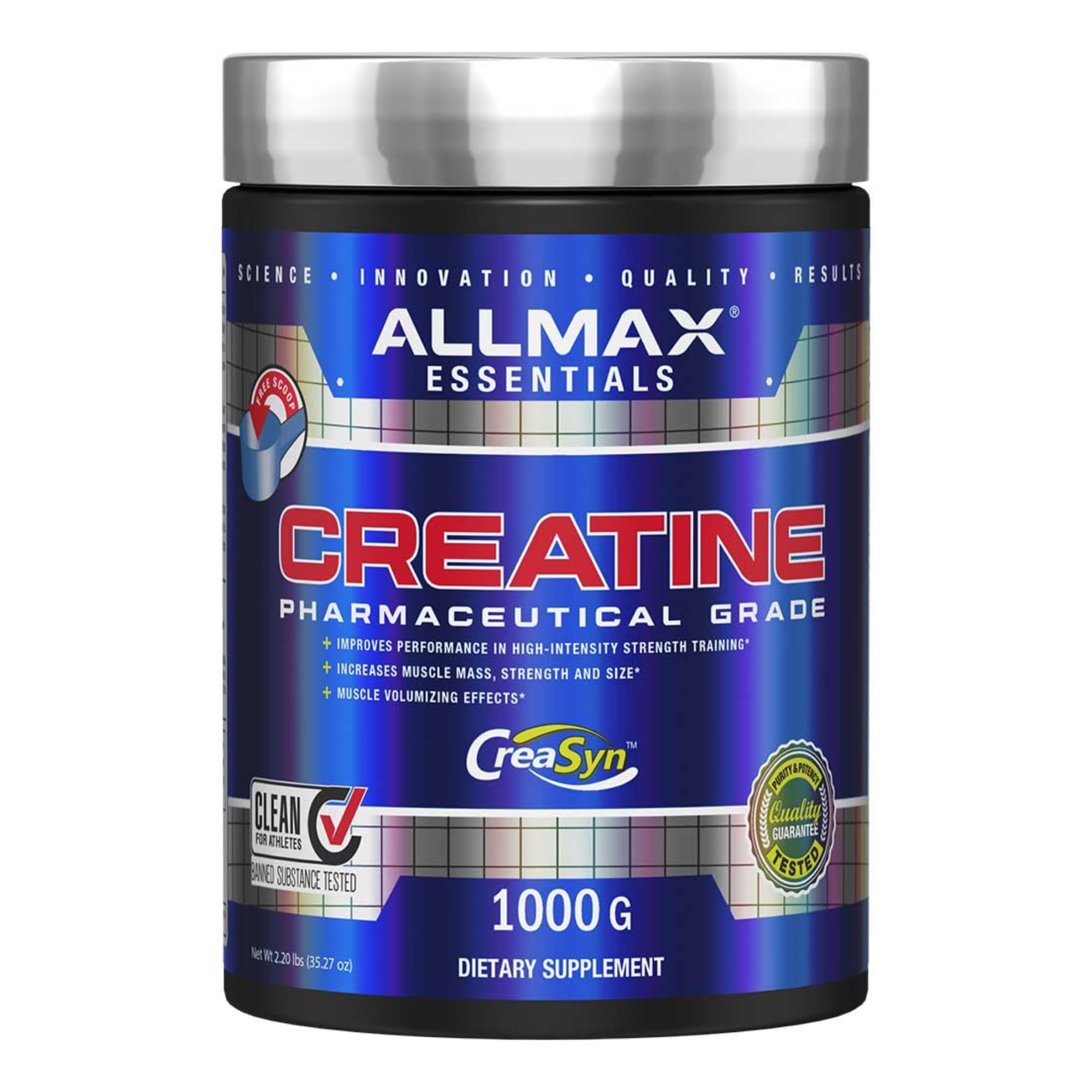ALLMAX Micronized Creatine Monohydrate 1000g front view