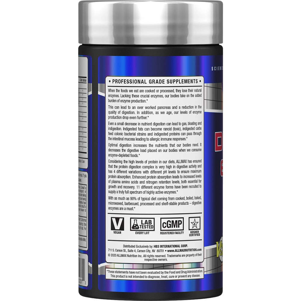 ALLMAX Multi-Enzymes bottle with 90 capsules