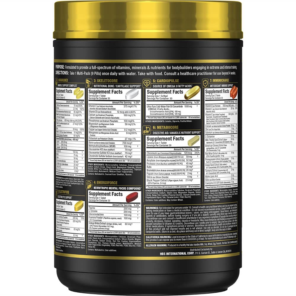 ALLMAX VITASTACK multivitamin performance pack pills