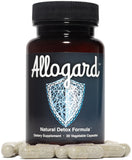 Allogard supplement bottle on a wooden surface
