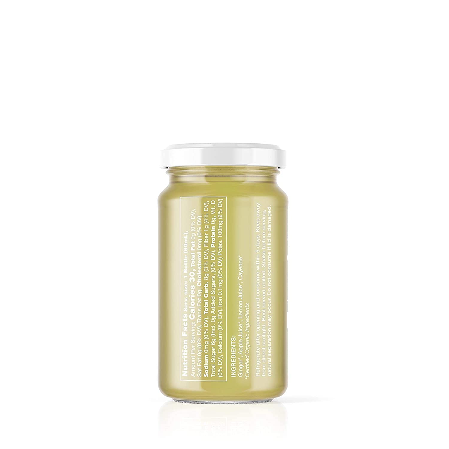 ALLWELLO Organic Ginger Wellness Shot packaging side view