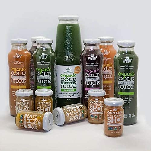 ALLWELLO Organic Ginger Wellness Shot with fresh ginger and lemon