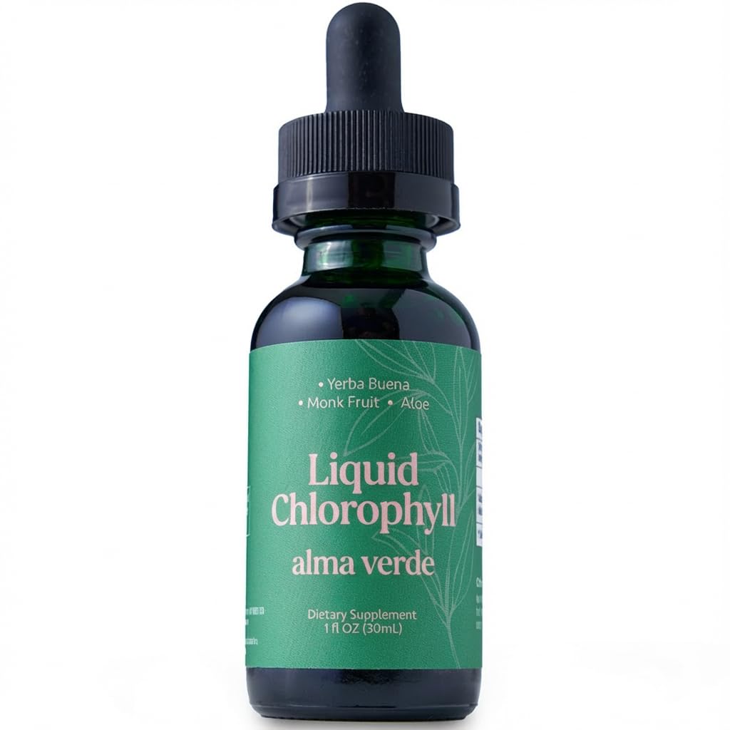 Alma Verde Liquid Chlorophyll Drops bottle front view