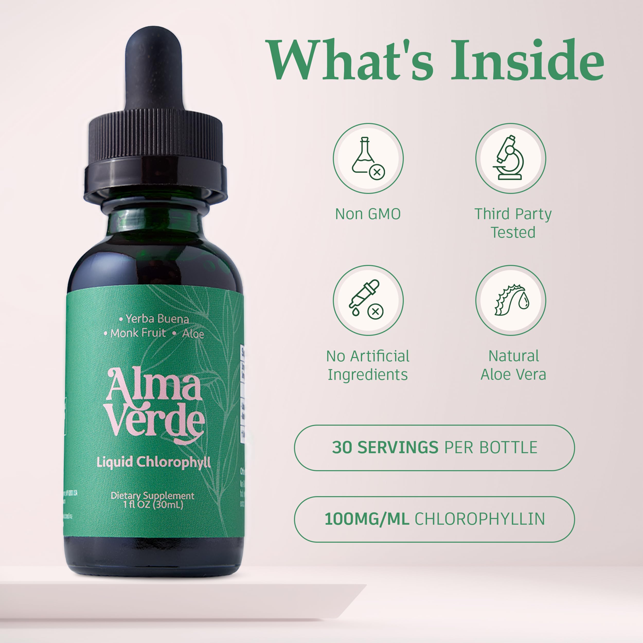 Alma Verde Liquid Chlorophyll Drops lifestyle scene