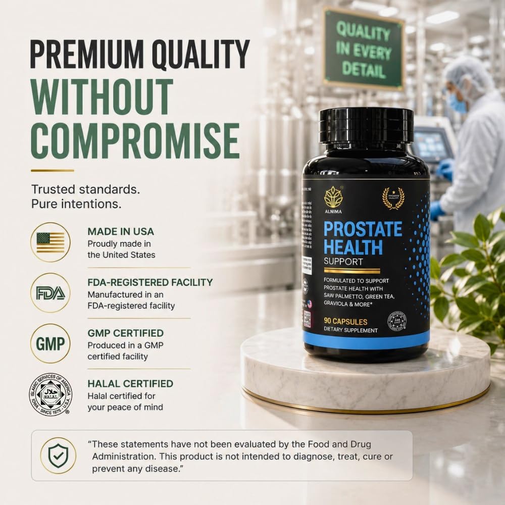 ALNIMA Saw Palmetto Prostate Support 300mg Capsules opened bottle