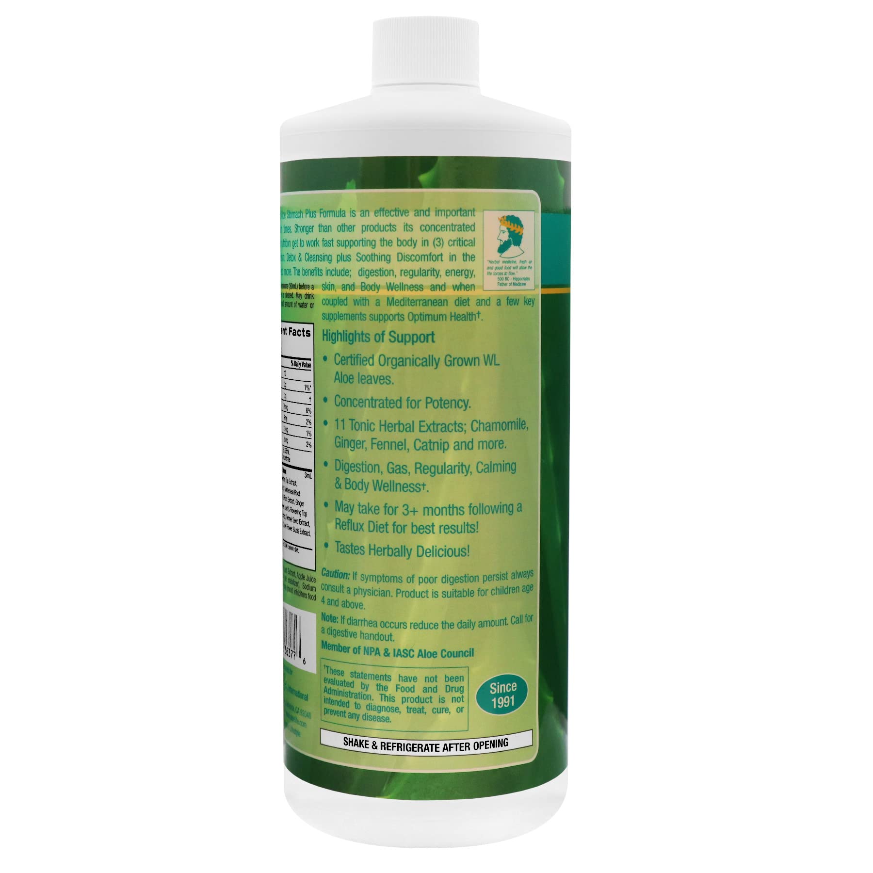 Aloe Life Stomach Plus Formula 907g label close-up