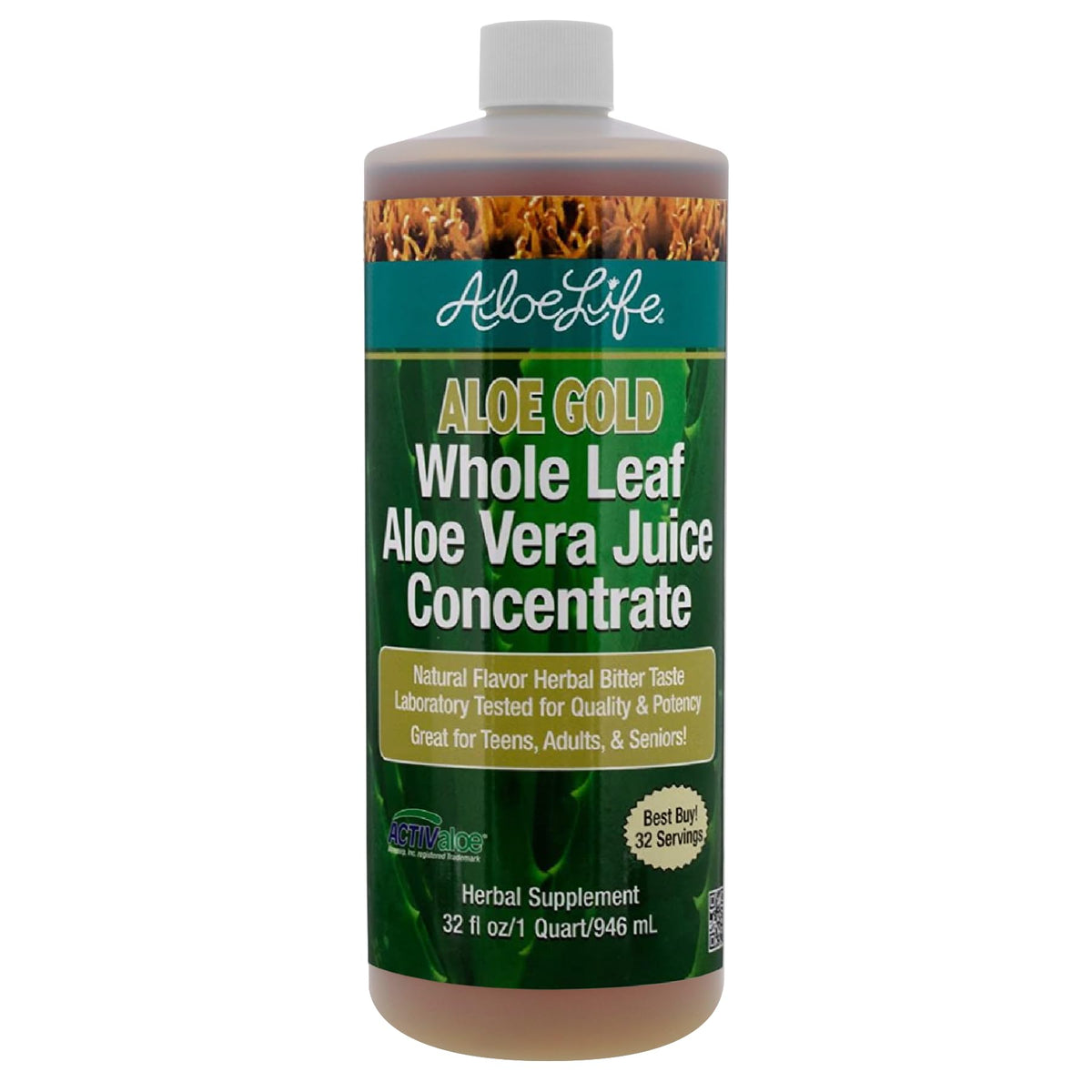 Aloe Life Whole Leaf Aloe Vera Juice Concentrate 946g front view