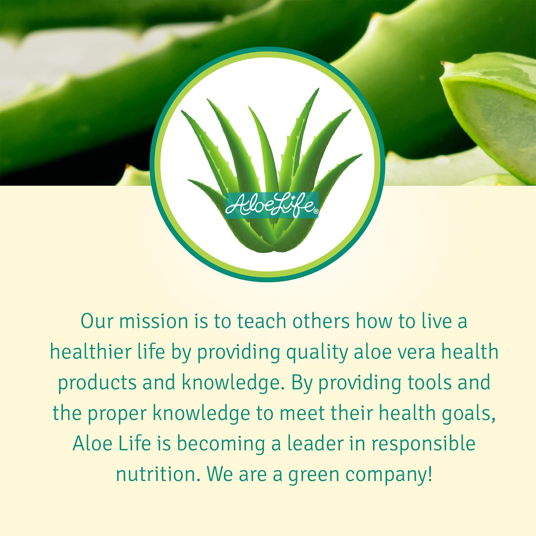 Aloe Life Whole Leaf Aloe Vera Juice Concentrate with fresh aloe leaves