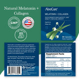 AloeCure Collagen Capsules with Melatonin back view