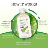 AloeCure Organic Aloe Vera Juice 2400g close-up of label