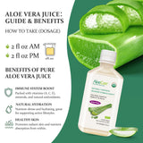 AloeCure Organic Aloe Vera Juice 2400g with fresh aloe leaves