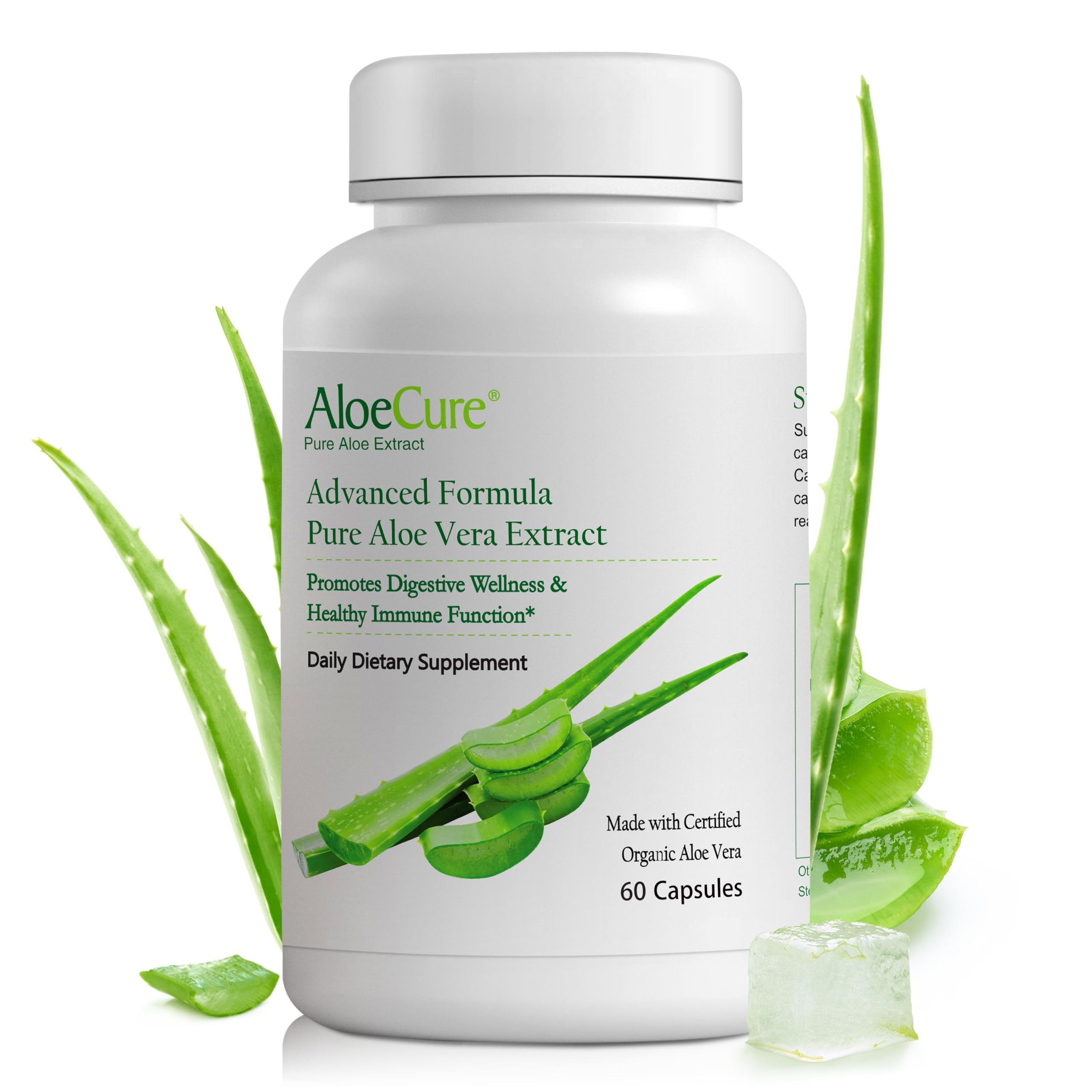 AloeCure Organic Aloe Vera Supplement 45g front view