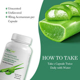 AloeCure Organic Aloe Vera Supplement 45g with aloe vera plant